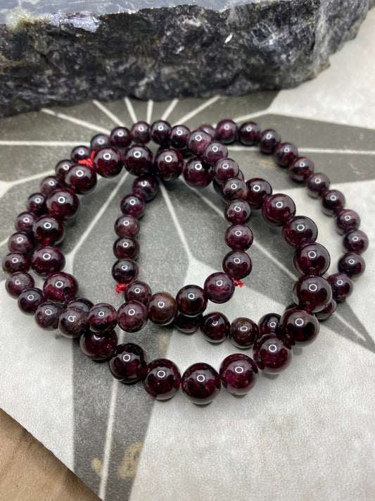 Garnet Stretch Bracelet